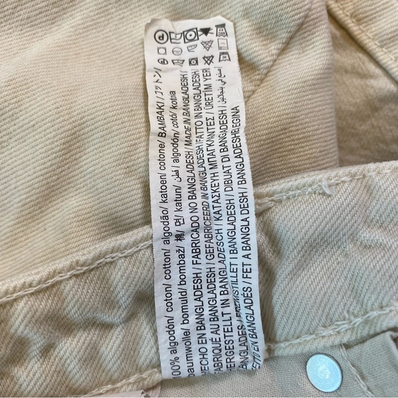 ZARA High Waisted Canvas Shorts (Size 6) - Picture 6 of 6